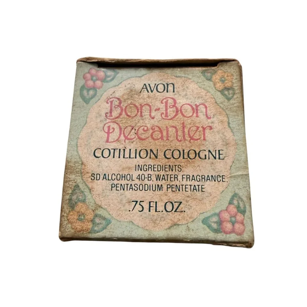 Vintage Avon Yellow Bon-Bon Decanter Cotillion Cologne | Cupcake Bottle 1970s - Picture 2 of 7